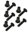 5 Sets M6 Chicago Screws Stainless Steel Barrel Nuts Hex Socket Binding Posts in black finish for durable gear assembly