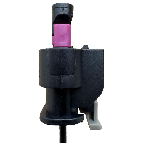 Premium Engine Coolant Temperature Sensor Connector And Wiring Harness Kit Compatible With Audi Bmw Chevrolet Ford Gmc Hyundai Jeep Benz Vw Direct Replacement 13587326 S2860, close-up of connector with pink terminal.