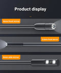 Workhorse Handheld Borescope Endoscope With 8mm Lens showing front and side mirrors for industrial pipe inspection
