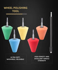Five Piece Pro Grade Car Polishing Cone Kit For Your Drill, Buffing Sponges And Polishing Ball, 5 Pack Buffers For Waxing Sealing And Detailing