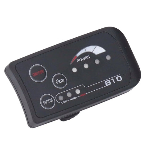 S810 LED Panel Display Meter For 36V 48V Electric Bikes Four Wire Mods With Gear Memory Plug In LED Control Gauge