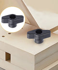 Black star knobs from 48 Piece T Track Bolts And Knobs Kit For Woodworking Jigs And Fixtures One Quarter Inch By Twenty T Bolts
