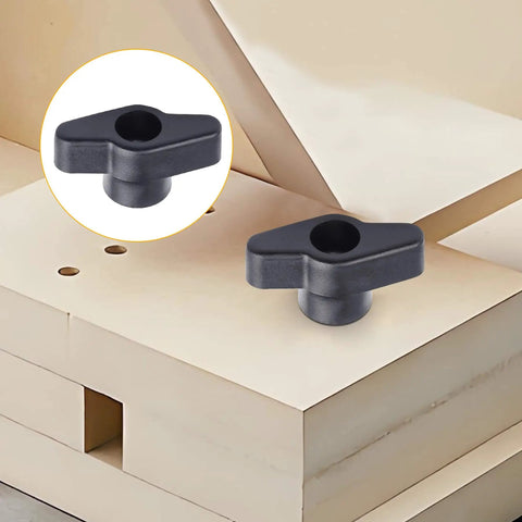 Black star knobs from 48 Piece T Track Bolts And Knobs Kit For Woodworking Jigs And Fixtures One Quarter Inch By Twenty T Bolts
