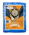Beefy Waterproof Poly Tarp 9 By 12 Feet With 8x8 Weave And 5 Mil Thickness Outdoor Protective Cover For Home Boats Cars Camping Includes Grommets Every 36 Inches Blue package