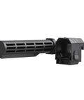 Injection Mold Shoulder Stock Core With Fold Adapter For Nerf Elite Modulus And Worker Stock Toy Black Compatible With Nerf N Strike Series Manual Blasters ABS Plastic Build For Quick Swap on white background