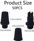 Dimensions of 50 Pairs Plastic Pendant Lighting Strain Reliefs for Lamps and Fixtures M10 Cable Glands Cord Grips