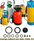 11 Piece Sprayer Seal Ring Set With Rubber Base Pad Universal Gasket Kit For Most 3L 5L 8L Sprayers And 1 Gallon 2 Gallon Systems Irrigation Accessories Durable Rubber Seals 1 Pack, black rings