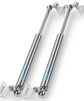 Beefy 20 Inch Stainless Gas Struts 80 Lb Marine Grade 2 Pack With Brackets for heavy duty use, shown from side angle
