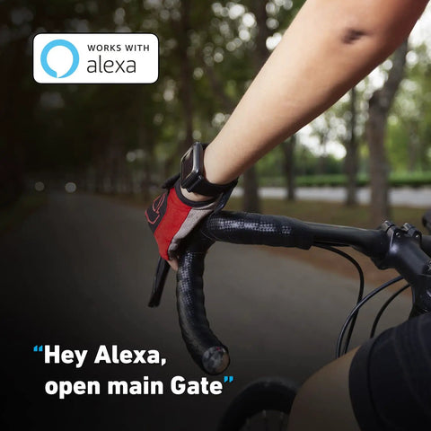 Cyclist with smartwatch, works with Alexa, Smart Gate Opener Lite With App Control And Wireless Sensor integration