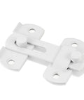 4 Pack Matte White Stainless Steel Barn Door Latch 2.75 Inch By 2.02 Inch Sliding Gate Lock for Closet Doors, White Finish