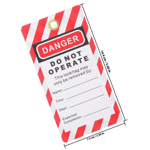 Industrial Safety Lockout Tags With Hanging Labels Kit For Equipment Repair And Outdoor Power Tools, bold danger warning
