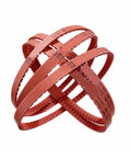 Heavy Duty Timing Belt For 3D Printers And Robotics Featuring Heat Resistant Build and Smooth Power Transfer Made For Atp10 Machines, red ribbed design.