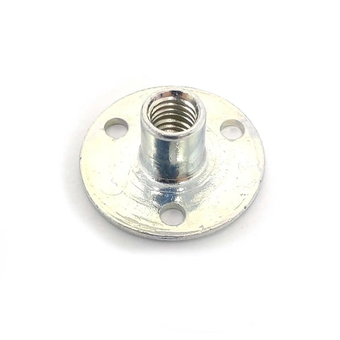 Top Shelf Round Base Weld Nuts With 10-32 Threads And Tough Zinc Coating Engineered For Rock Solid Mounts And No Frustration On Any Workshop Project Build, showing 10-32 threaded insert.