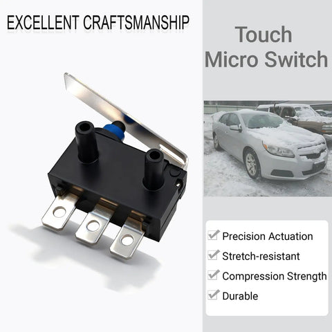 Two Pack Micro Switches For Chevy Malibu Shifter D2HW-BL251H with durable plastic housing on display