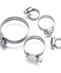 Assortment of 5 stainless steel hose clamps from 20Pcs Adjustable Stainless Steel Hose Clamps Assortment Kit For One Quarter Inch To Two Inch Clamps 6 To 51 Mm Worm Gear Pipe Clips Heavy Duty For Plumbing Washing Machines Automotive Garden And Mechanical Hose Connections