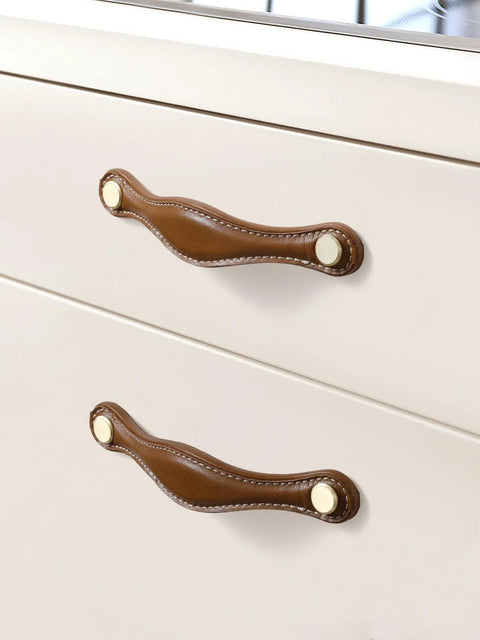 Leather Drawer Pulls: Modern & Durable 5-Pack Leather Drawer Pulls: Modern & Durable 5-Pack