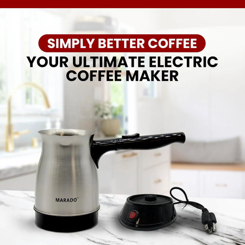 Portable Electric Turkish Coffee Pot With Foldable Stainless Steel Design Makes Up To Five Cups Ideal For Arabic Turkish Coffee