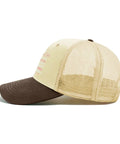 Side view of Womens Washed Cotton Dad Hat With Adjustable Strap Anti Sweat Band Lightweight And Breathable For Golf Or Everyday Sports
