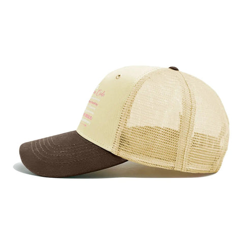 Side view of Womens Washed Cotton Dad Hat With Adjustable Strap Anti Sweat Band Lightweight And Breathable For Golf Or Everyday Sports