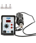 2 In 1 SMD Soldering Rework Station With Hot Air Gun Set Pro Grade LED Digital Temperature Display and three nozzles