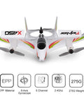 Pro Level RC Airplane For Adults, 2.4G 6CH Glider With 3 Flight Modes, One-Key Takeoff And Landing, LED Lights, front view