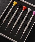 Watch Repair Screwdriver Kit With Color Coded 3 Piece And 1 Piece Set For Movements Triangular Oscillating Weight Rotor Tools