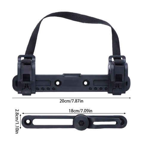 Beefy Heavy Duty Bike Bag Mounting Clip With Tool Free Release For High Load Capacity and Secure Attachments, black nylon