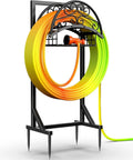Heavy Duty Garden Hose Holder With Storage Basket For Outdoor Use Detachable And Super Stable Water Hose Holder Supports 160 Feet Of Hose