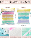 Two Pack Wet Dry Bags With Handles For Swimwear Travel Beach Pool Diapers Gym Clothes 10.2 by 12.6 inches rainbow print