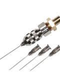 5-piece nitrogen needle valve kit for shocks with Schrader valve, chrome metal body