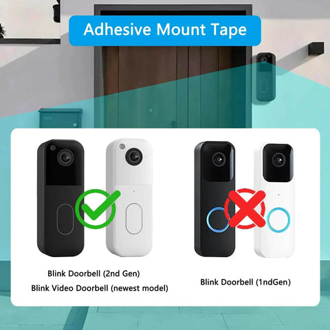 Adhesive Doorbell Mounting Kit With Pin For Blink Video Doorbell And Outlet Wall Mount For Sync Module Core, No Drilling No Screws