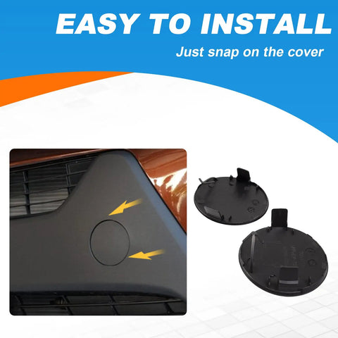 Toyota RAV4 Front Bumper Tow Hook Cover Set Pair 2013 2014 2015 Eye Cap Towing Eye Cover Left Right Easy To Install Direct