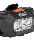 Intrinsically Safe LED IP67 Headlamp for Hazardous Areas Attaches to Hard Hats, black and orange design
