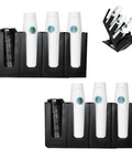 Two Pack Paper Cup And Lid Holder 4 Compartment Disposable Cup Dispenser Space Saving Countertop Organizer with cups