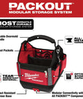 Tough As Nails 10 Inch Packout Storage Tote Rock Solid Tool Organizer With 28 Deep Compartments And Ballistic Nylon Armor for tools with 28 pockets.