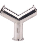 DERNORD stainless steel tri-clamp Y-fitting, true Y, 1.5-inch pipe OD, 304 SS