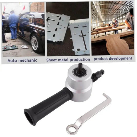 Power Drill Nibbler Attachment For Metal Sheets With Double Head And 360 Degree Adjustable Operation
