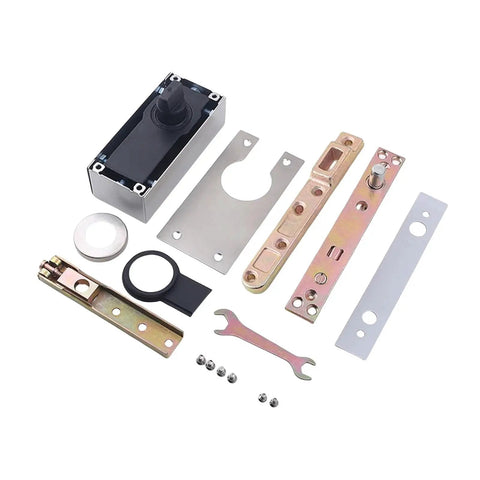 Heavy Duty Pivot Hinges For Doors, hardware components with metal build for 360 degree rotation and 90 stop use.