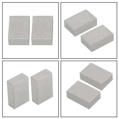 Two 1 x 2 x 3 in steel machinist accuracy blocks, no holes, front view
Two 1 x 2 x 3 in steel machinist accuracy blocks, no holes, angled side view
Two 1 x 2 x 3 in steel machinist accuracy blocks, no holes, edge view
Two 1 x 2 x 3 in steel machinist accuracy blocks, no holes, diagonal view