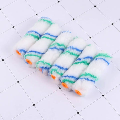 Twenty Four Piece Polyester Paint Roller Covers Yield A Dang Smooth Wall Finish With No Sweat Cleanup And Heavy Duty Build, assorted sizes.