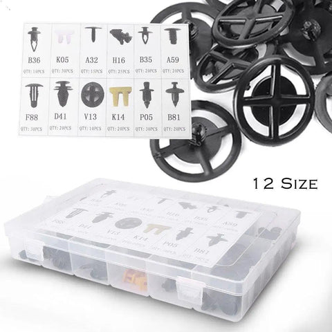 Dope 250 Pieces 12 Sizes Car Door Clip Fastener Kit With Push Retainer Clips And Buckles For Panel Trim Bumpers Mudguards Replacement Fits Ford Toyota Nissan Honda And More. 12-size clip box