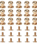 No Sweat Gold Screwback Rivets For Leather Crafting 50 Piece Assorted Kit With 4Mm Through 8Mm heavy duty gold button studs and screws