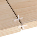 Tile spacers, 1/16 inch, white plastic cross spacers, 2 pcs between tile edges