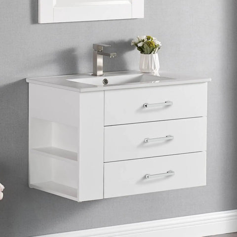 10 Pack 5 Inch Polished Chrome Cabinet Handles For Kitchen Cabinets And Drawers 128mm Dope Cabinet Pulls Hardware Built To Last Easy Install Mounting Holes For Quick Secure Fit shown on white vanity drawers