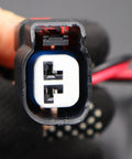 Close-up of Ram 2500 License Plate Light Connector And Socket Kit Two Pack 2011-2018 5.7L 6.4L 6.7L Waterproof Harness