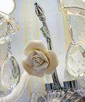 Fresh Modern European Crystal Wall Sconces For Living Room And Bedroom Bedside Entrance Hallway Staircase Vanity Backdrop 40X46Cm decorative rose detail