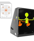 BB Trap With Built In Pellet Collector And Resetting Target For Airguns Durable Easy Setup And Portable Design Includes 10 Paper Targets 7x9 Inches And 3 Spinner Targets For Backyard Practice shown with targets and spinner arms