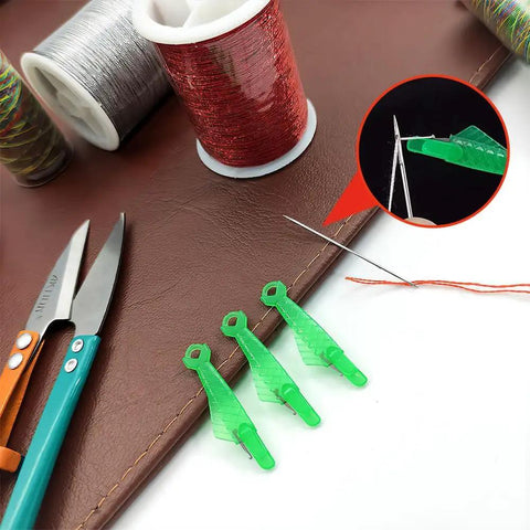 Fish Mouth Sewing Machine Needle Threader Upgraded 2024 Automatic Threading Aid For Fast No Fuss Sewing Tool Set 3 Pieces.