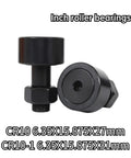 Heavy Duty Spherical Cam Follower Bearing Featuring Rock Solid Black Oxide Coated Alloy Steel Construction With Drop In Ready Cr10r Dimensions, showing two sizes.