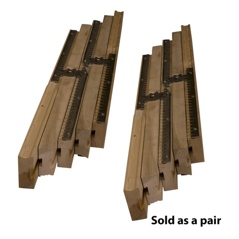 Heavy Duty Wooden Table Extension Slides Deliver Slick Glide For Pedestal Dining Tables No Sweat Setup Allows 51 Inch Opening With 26 Inch Base Expands Tops Up To 52 Inches For Weekend Cookouts, set of two wooden rail guides.